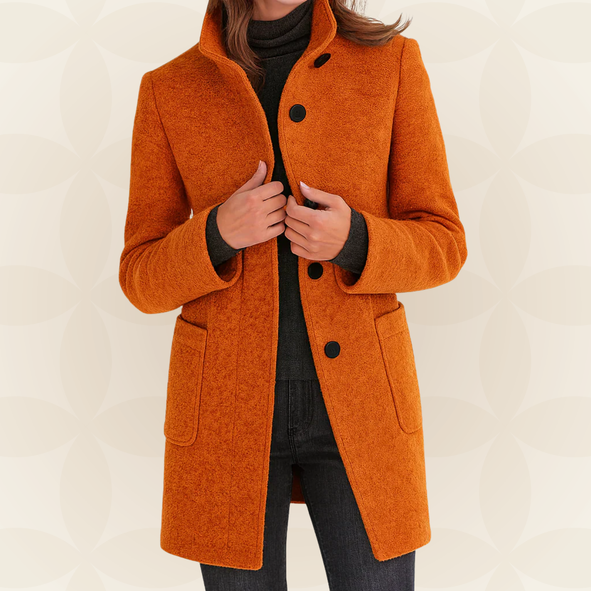 Susanne – Tailored High-Collar Winter Coat