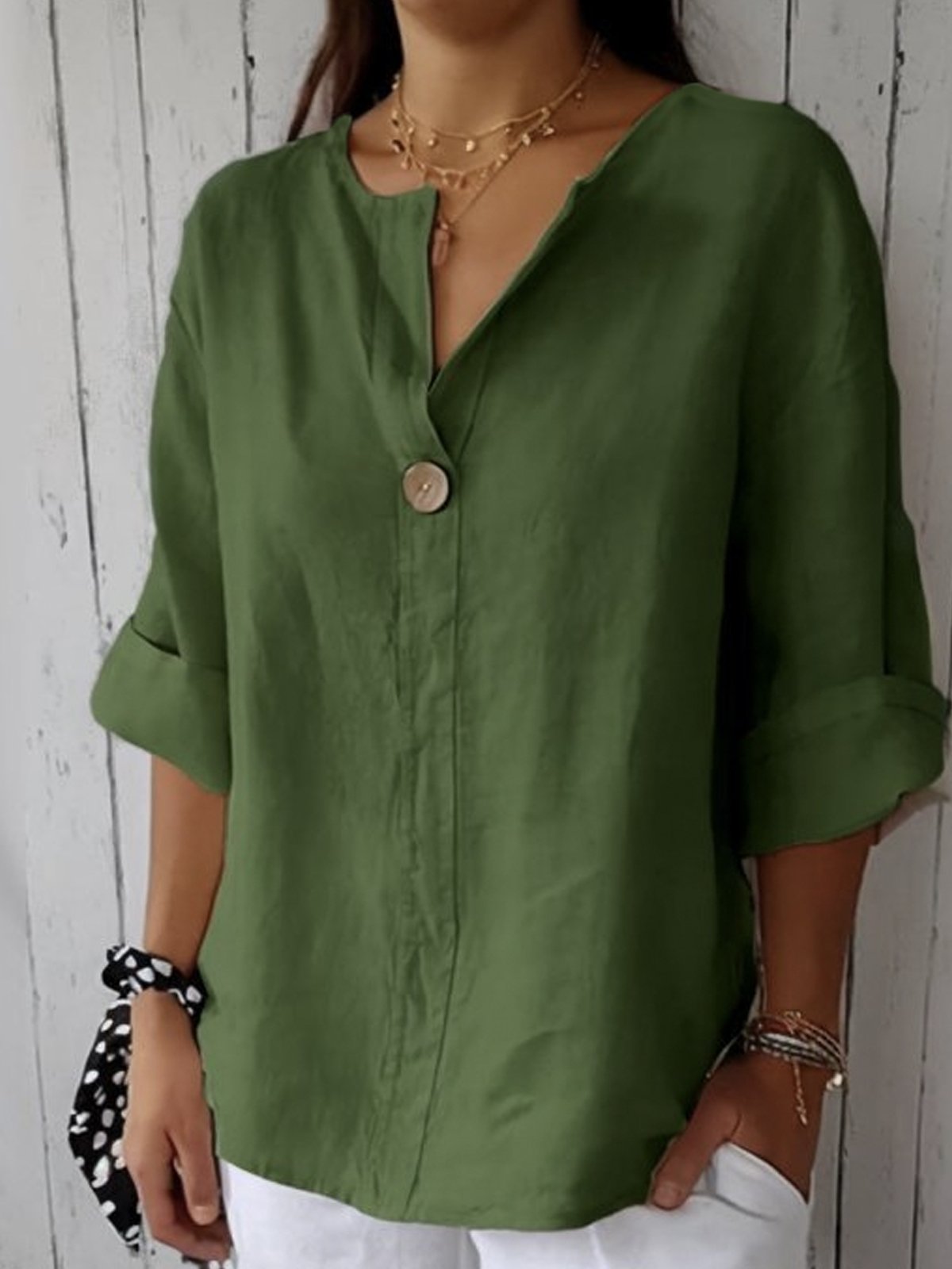 Idalia | Casual V-Neck Blouse