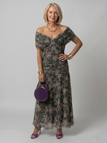 Ava | Off-Shoulder Flow Midi Dress