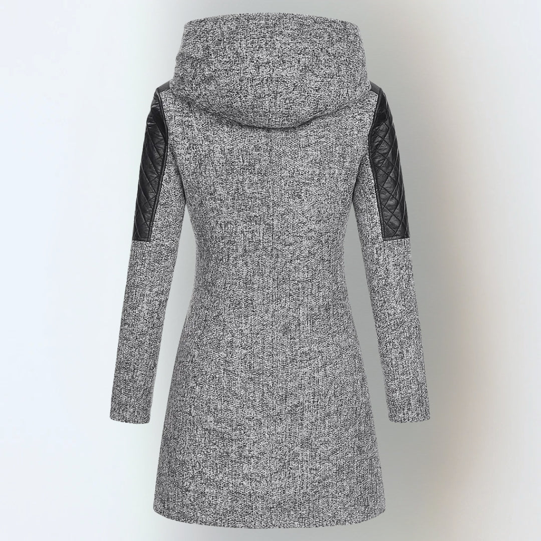 Ginger – Hooded Quilted Panel Winter Coat