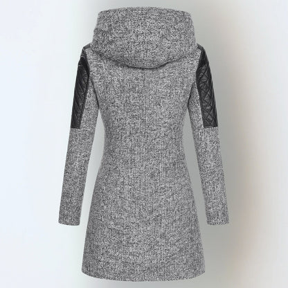 Ginger – Hooded Quilted Panel Winter Coat