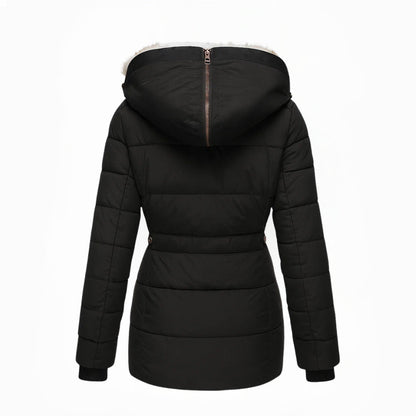 Robin – Quilted Winter Coat with Fur Hood