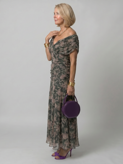 Ava | Off-Shoulder Flow Midi Dress