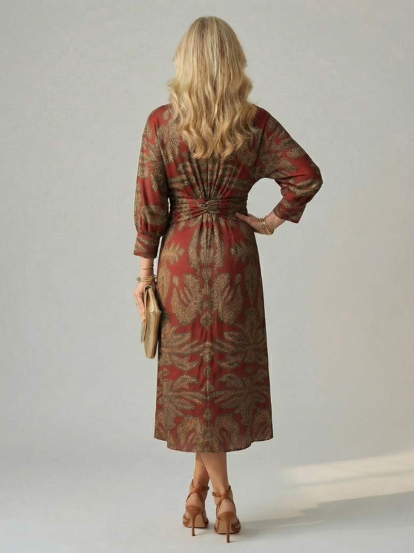 Mikayla | Natural Wrap Midi Dress