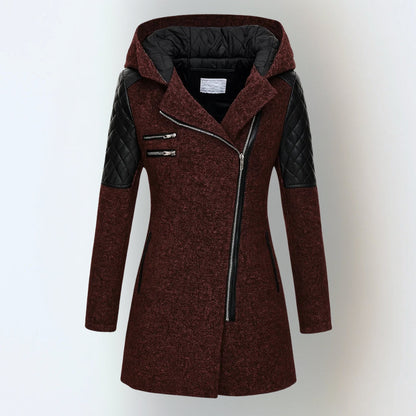 Ginger – Hooded Quilted Panel Winter Coat
