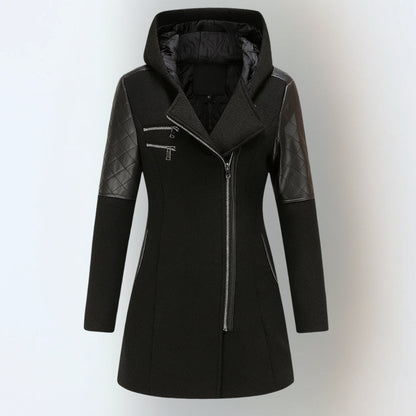 Ginger – Hooded Quilted Panel Winter Coat