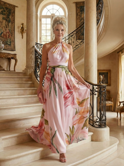 Amelia | Light Floral Maxi Dress