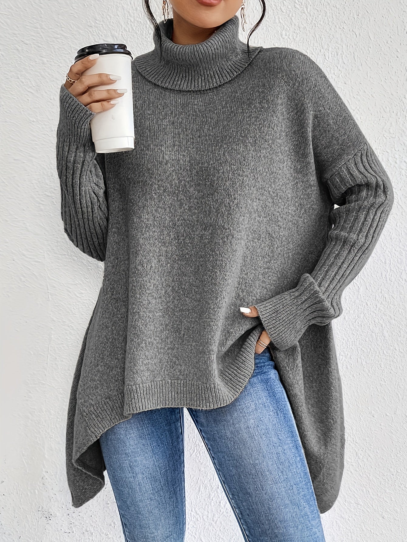 Jodi – Turtleneck Oversized Casual Jumper