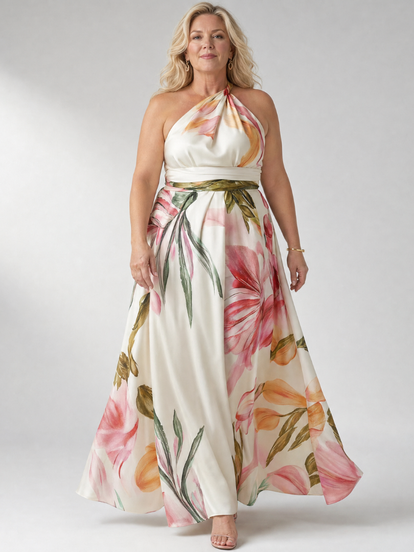 Amelia | Light Floral Maxi Dress