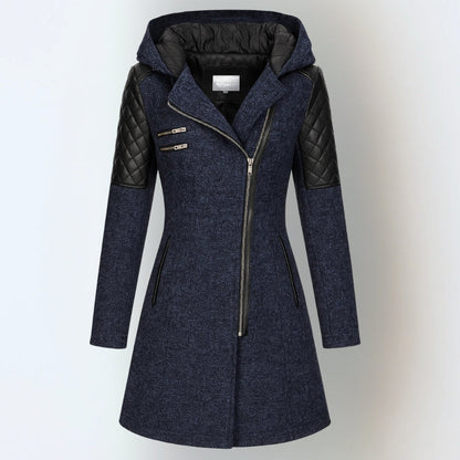 Ginger – Hooded Quilted Panel Winter Coat