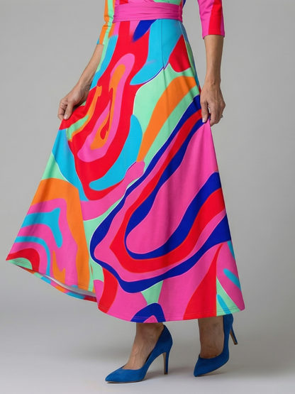 Brya | Cross Wrap Neck Midi Dress