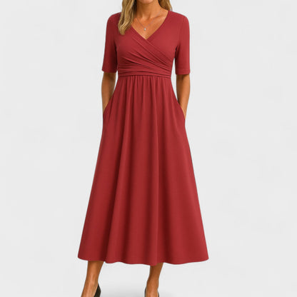 Eleanor | Elegant Midi Dress with Pockets