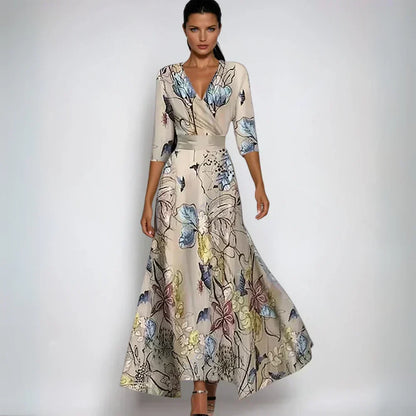 Marlee | Elegant Floral a-Line Dress