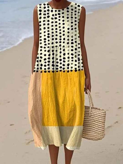 Hazel | Vintage Printed Maxi Dress