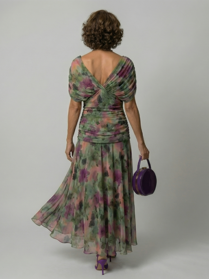 Elin | Off Shoulder Flow Midi Dress