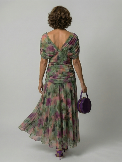 Elin | Off Shoulder Flow Midi Dress