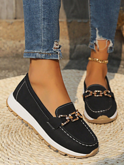 Dana | Flat Buckle Loafers