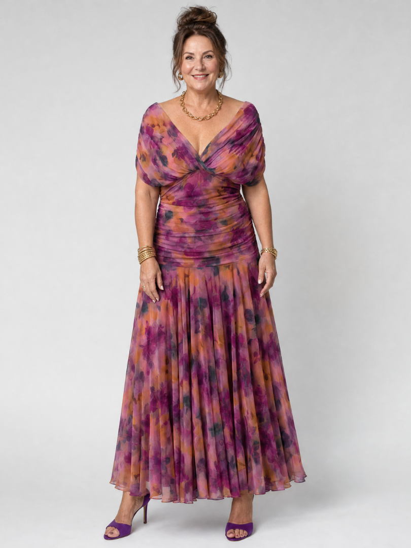 Ava | Off-Shoulder Flow Midi Dress