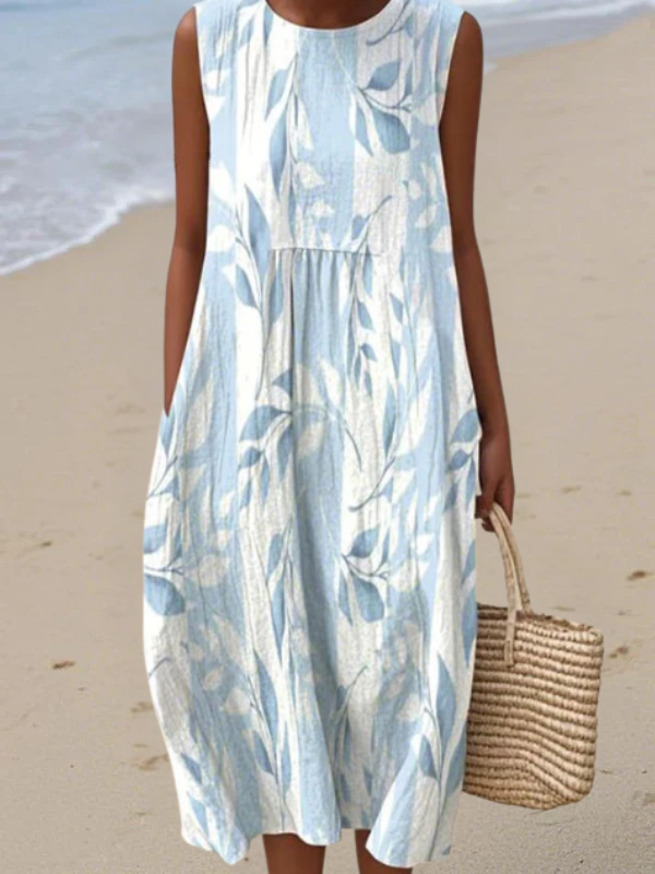 Henrietta | Leafy Midi Dress