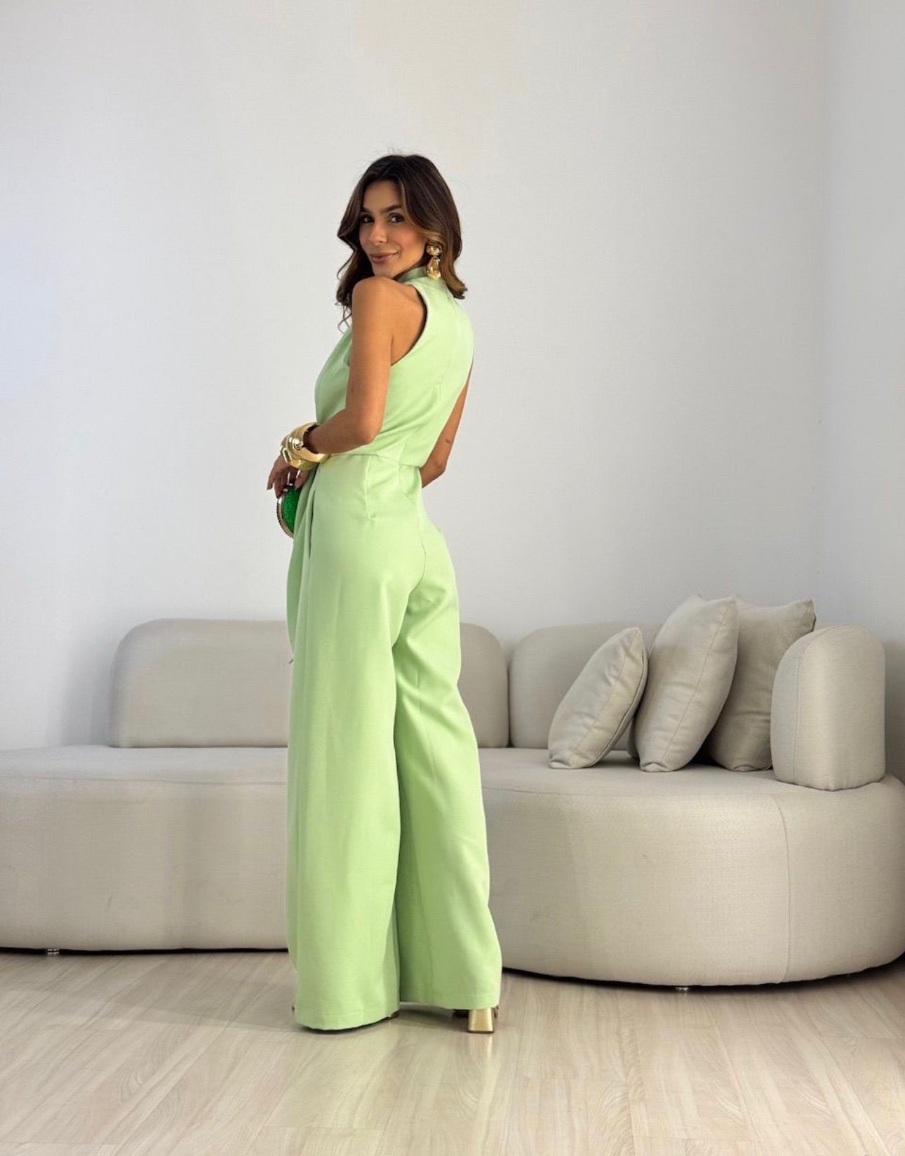 Rachel – Halter Neck Wide-Leg Jumpsuit