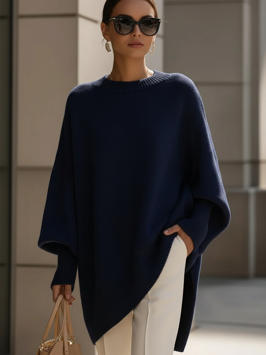 Deborah – Oversized Asymmetric Knit Jumper