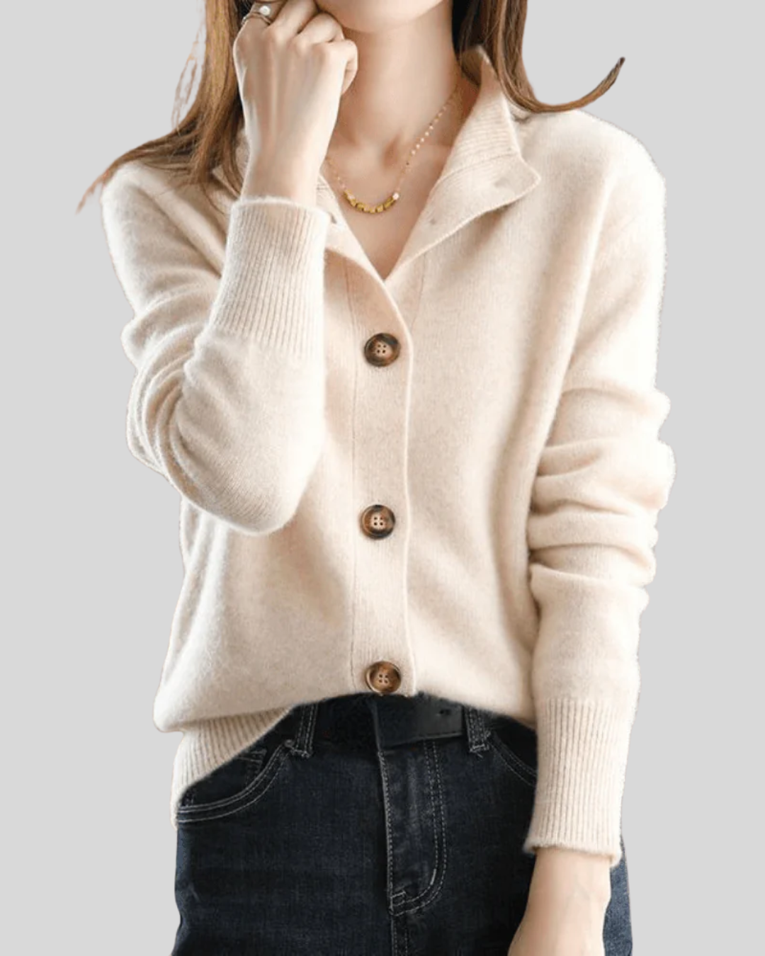Gabriella – Soft Knit Button-Down Cardigan