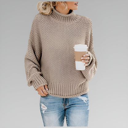 Wanda – Relaxed Mock Neck Knit Jumper