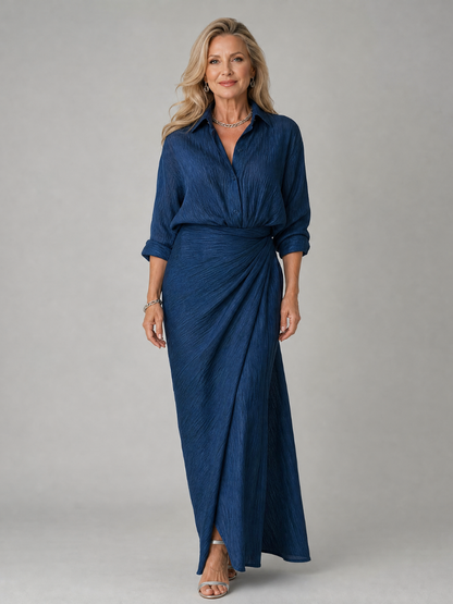 Stella | Long Sleeve Wrap Maxi Dress