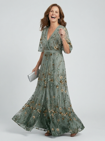 Abigail | Halter Bloom Flow Maxi Dress