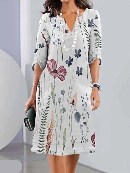 Rosemary – Floral Print Midi Dress