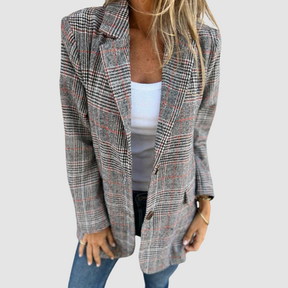 Ashley – Plaid Tailored Winter Blazer