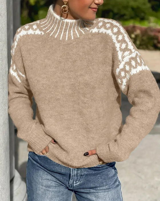 Jessica – Nordic Knit Turtleneck Jumper