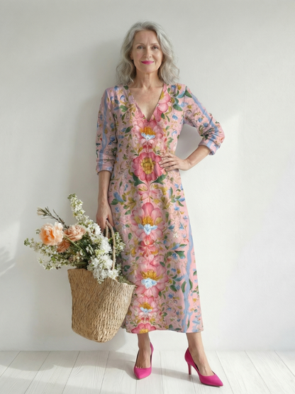 Anika | Light Form Floral Midi Dress