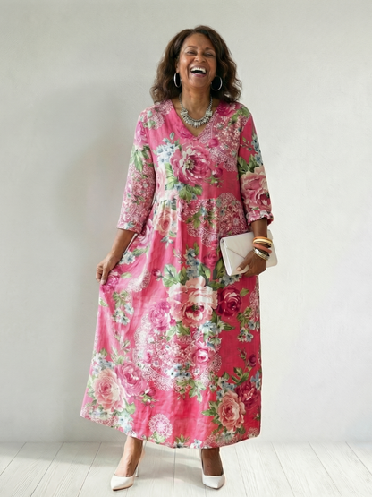 Maria – Floral Print Relaxed Maxi Dress