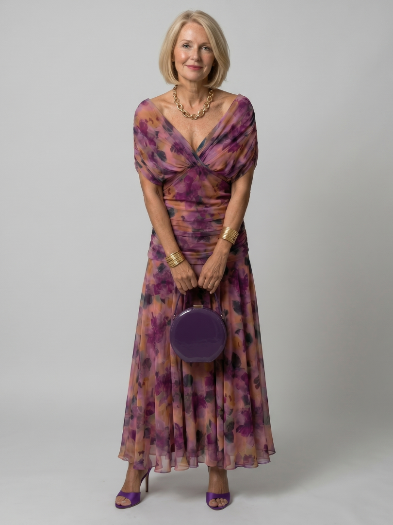 Ava | Off-Shoulder Flow Midi Dress