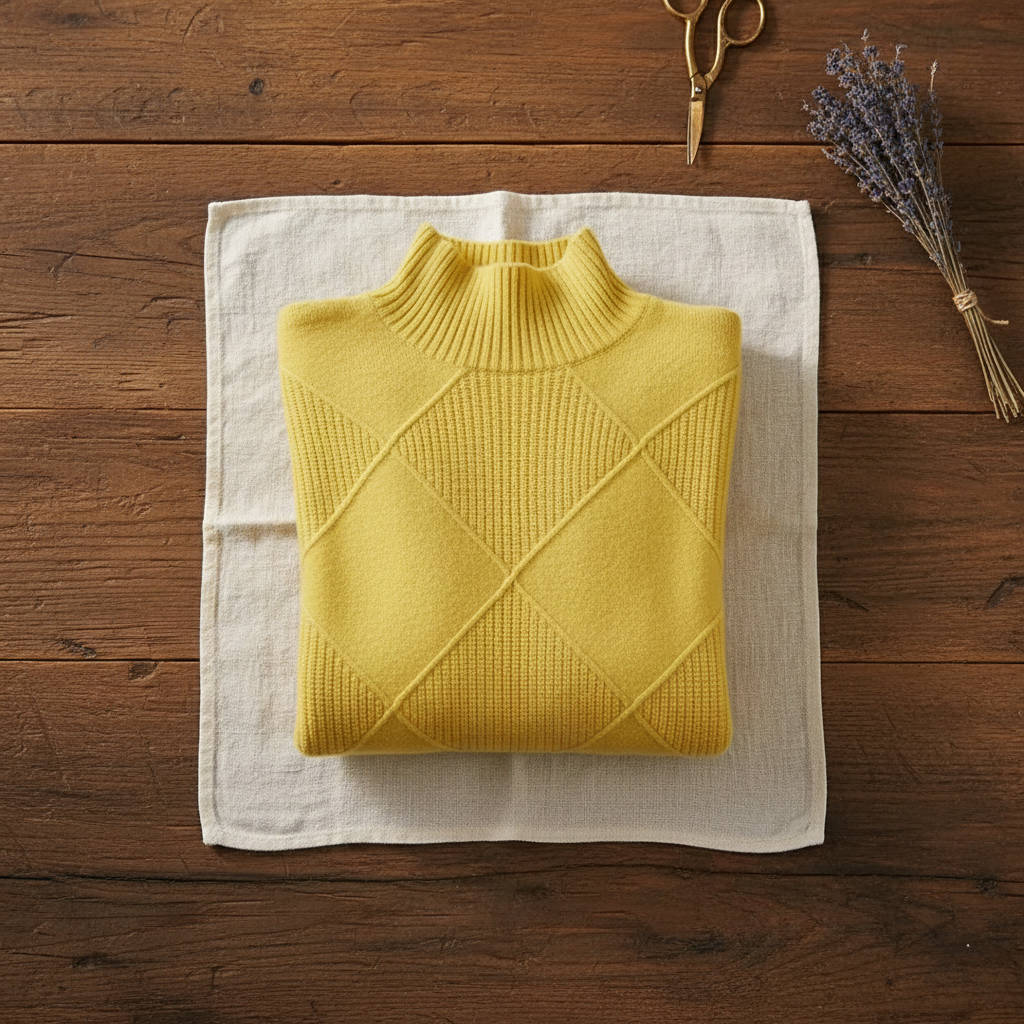 Janelle – Diamond Knit Mock Neck Jumper