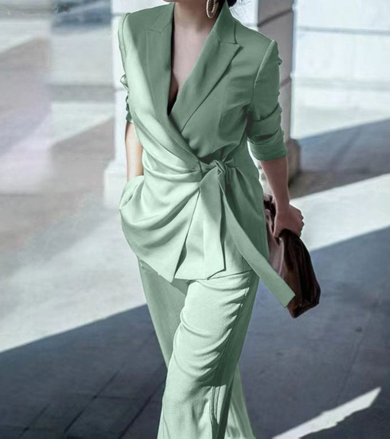 Nita – Tailored Wide-Leg Two-Piece Set