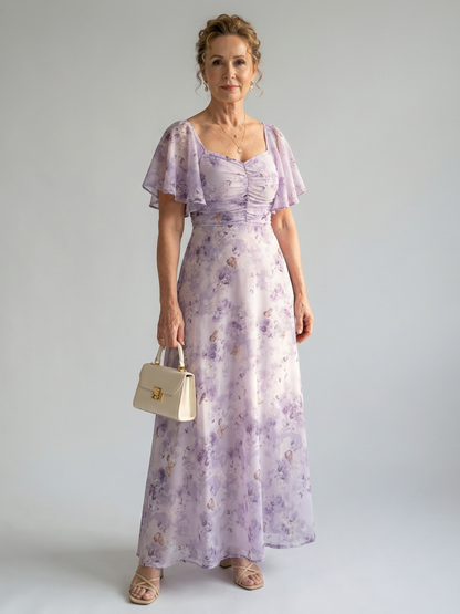 Inez | Flutter Sleeve Midi Dress