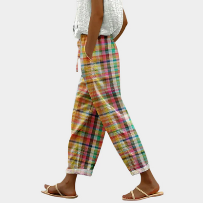 Iryna | Comfortable Checkered Pants