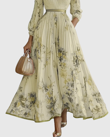 Fern | Elegant Pleated Maxi Dress