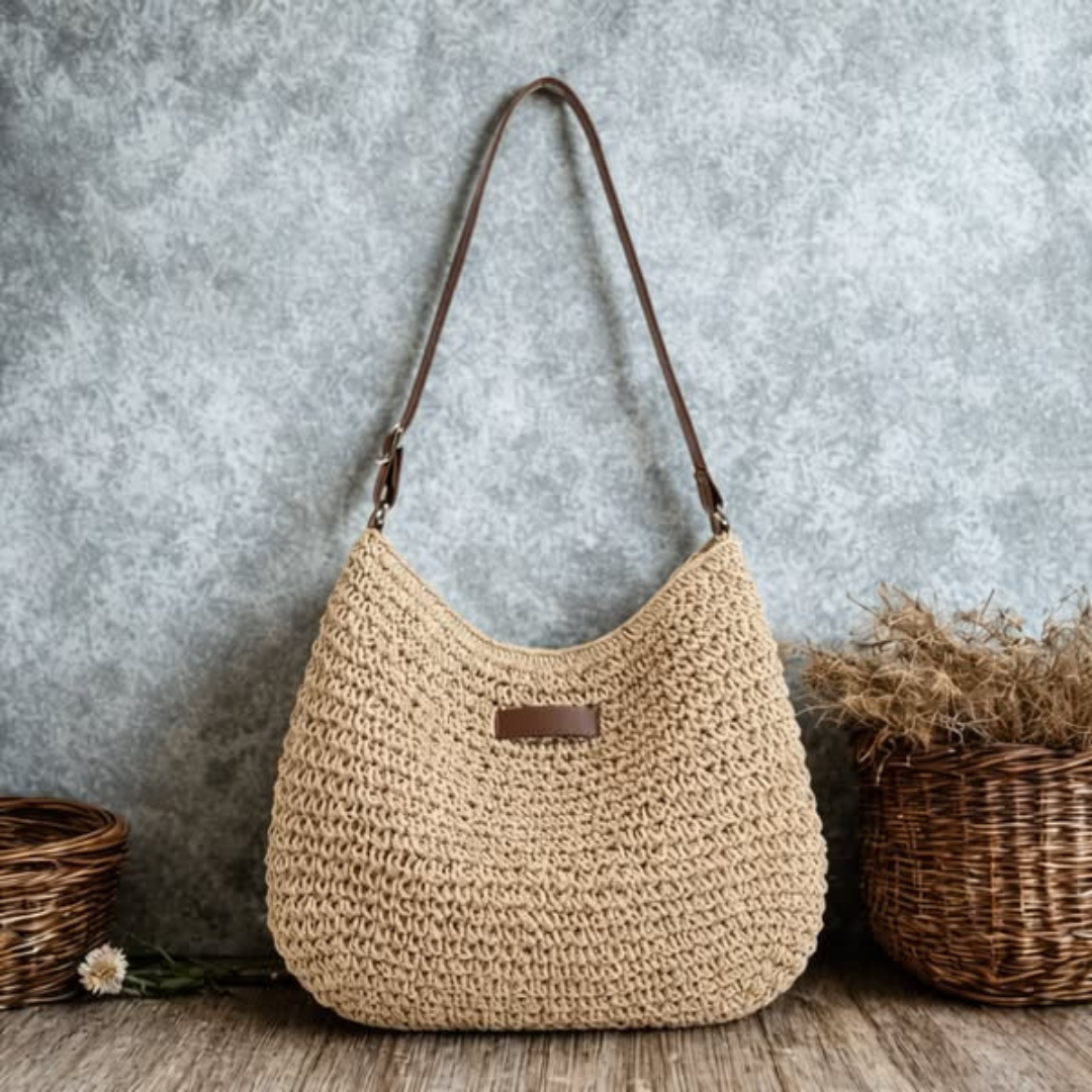 Angela – Woven Hobo Shoulder Bag