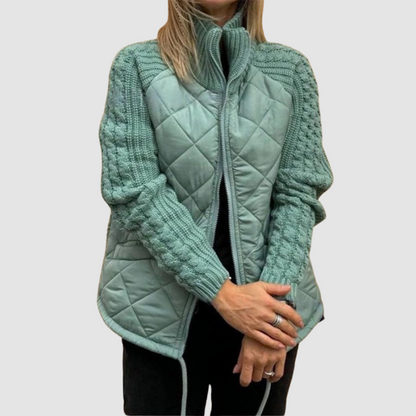 Bernice – Quilted Patchwork Knit Jacket