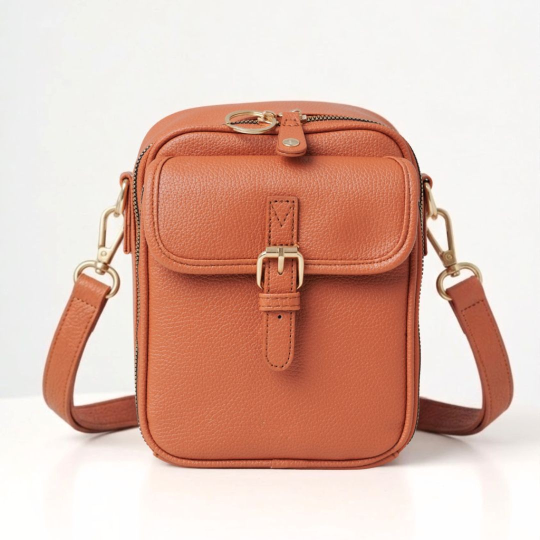 Kristy – Structured Buckle Crossbody Bag