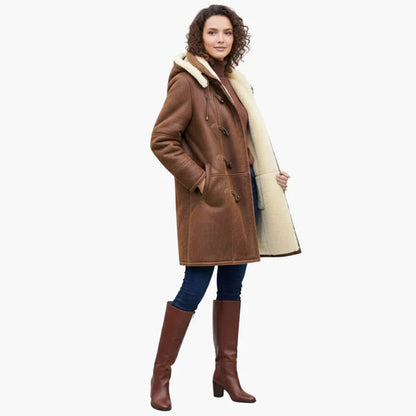 Marlene – Faux-Shearling Lined Toggle Coat