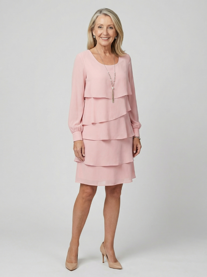 Mia | Clean Layered Knee Length Dress