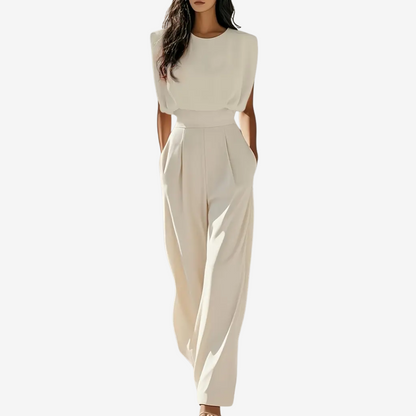 Brenda – Structured Wide-Leg Elegant Jumpsuit