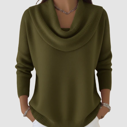 Helen – Cowl Neck Relaxed Knit Jumper