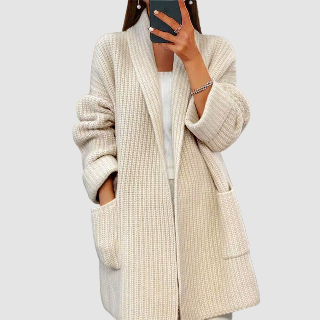 Tara – Chunky Knit Open-Front Cardigan