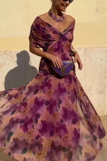Iryna | Elegant Maxi Dress with V-Neck