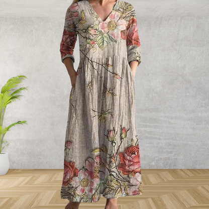 Tibby | Elegant Floral Midi Dress